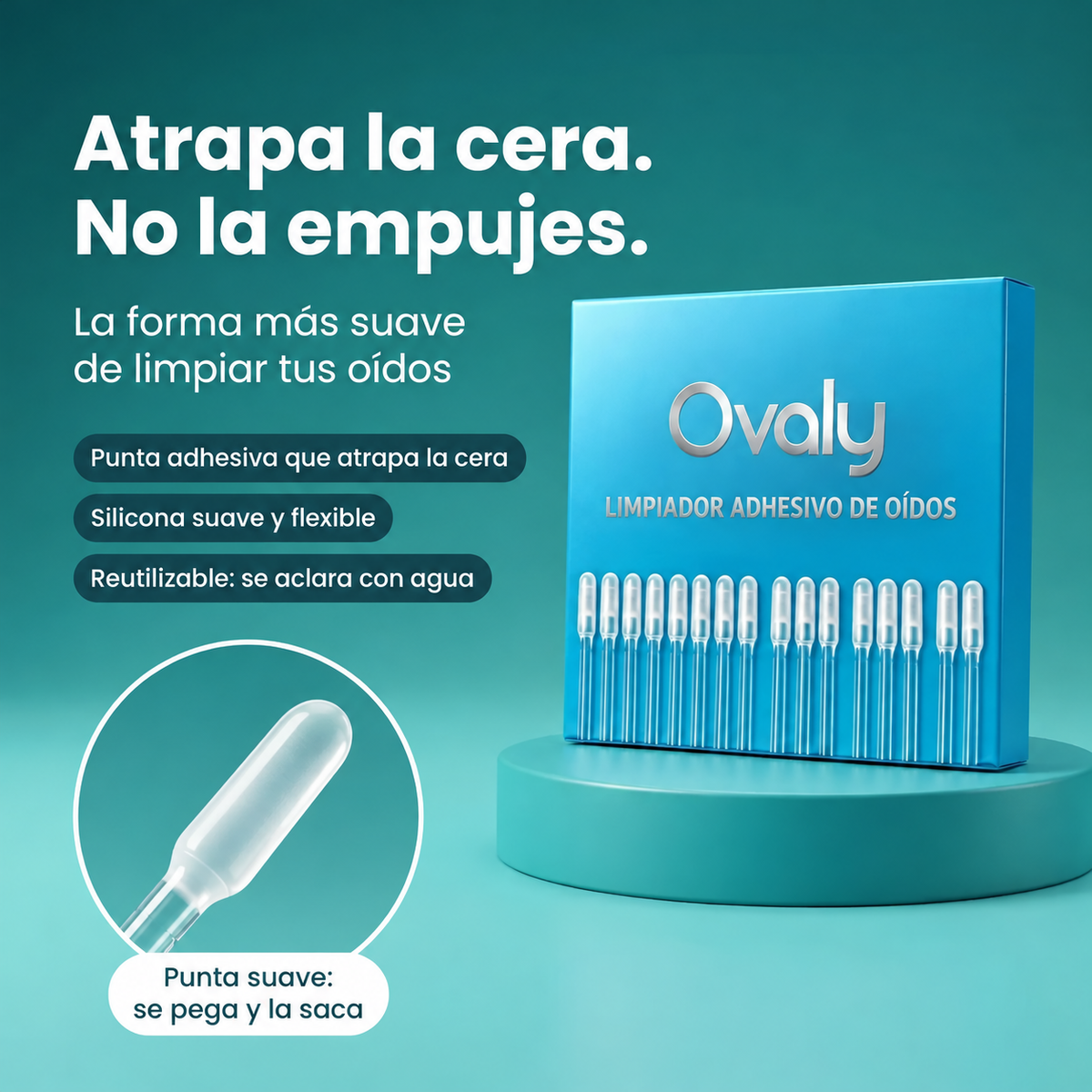 Limpiador de oídos adhesivo